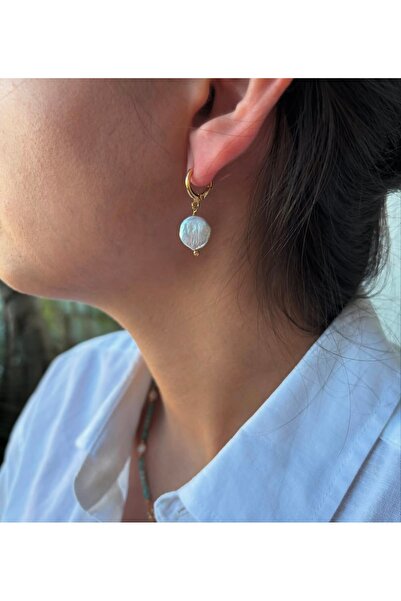 Hazeran accessories Barok İnci Küpe ( Sertifikalı )