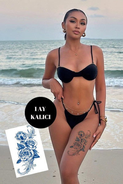 TAKIŞTIR Çiçek Figürlü 12 Saat Sonra Kararan Geçici Dövme Tattoo