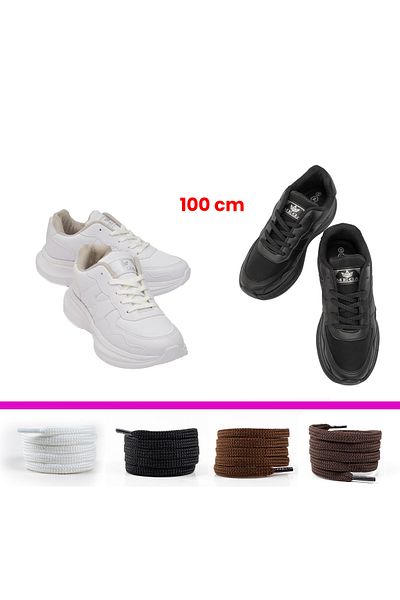 AiryFooT Flat Thin Sports Shoe Laces 100 cm (Black)