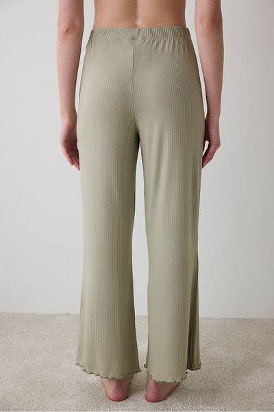 Penti Bloom Solid Khaki Pantaloni Pyjama-Set