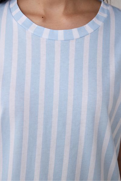 Penti Blau gestreiftes hellblaues Nachthemd