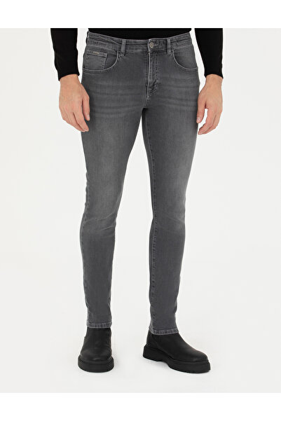 Pierre Cardin Gri Slim Fit Jean Pantolon 50278201-VR024