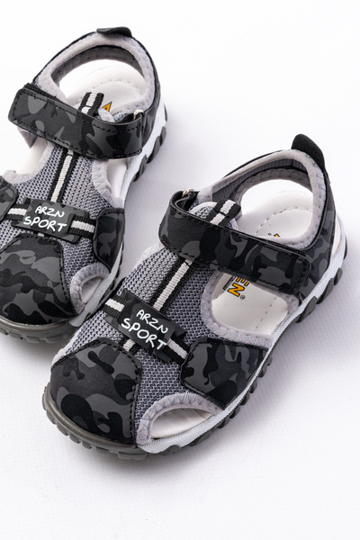 p papuccum ortopedi çocuk ayakkabıları Erkek Çocuk Füme Kaydırmaz Taban Spor Sandalet