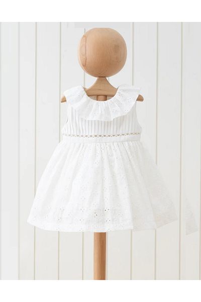 Butik Baby Girl Pleated Lined Zipper Dress