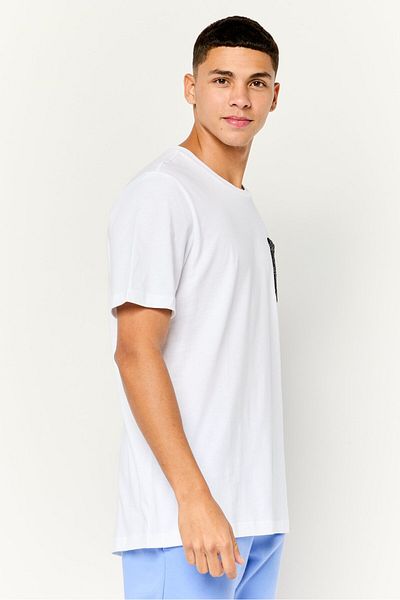 adidas Men Sportswear Fit Short Sleeves Running T-Shirt, White/Black