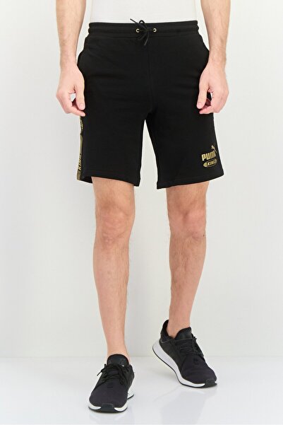 Puma شورت رياضي مناسب للخارجية للرجال، أسود