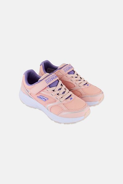 SKECHERS Kids Girl Vivid Vista Velcro Closure Running Shoes, Rose Pink