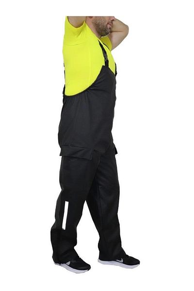 gelirr Raincoat Suit (Gardener Type Suspender Trousers and Coat) - Black