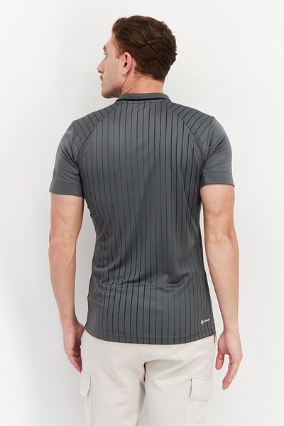 adidas Men Sportswear Fit Short Sleeve Tennis Polo Shirt, Grey