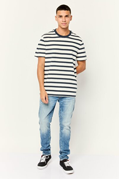 Esprit Men Crew Neck Short Sleeve Yarn Dye T-Shirt, Multicolor