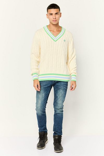 Esprit Women V-neck Knitted Sweater, Multicolor