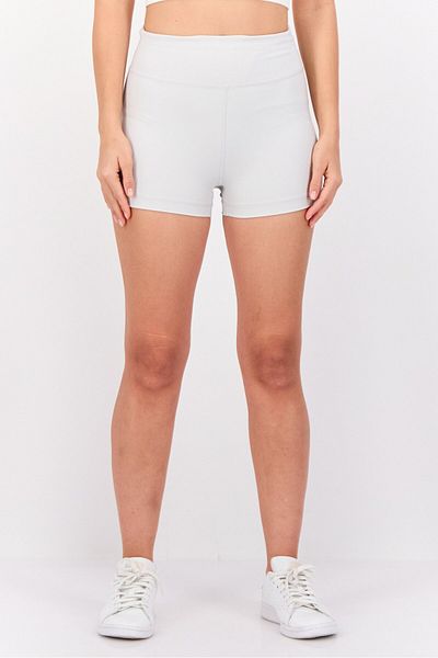 Esprit Women Brand Logo High Rise Biker Shorts, Light Blue