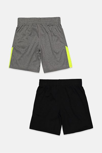 Puma Kids Boy 2,pieces Sportswear Fit Brand Logo Shorts Set, Grey And Black