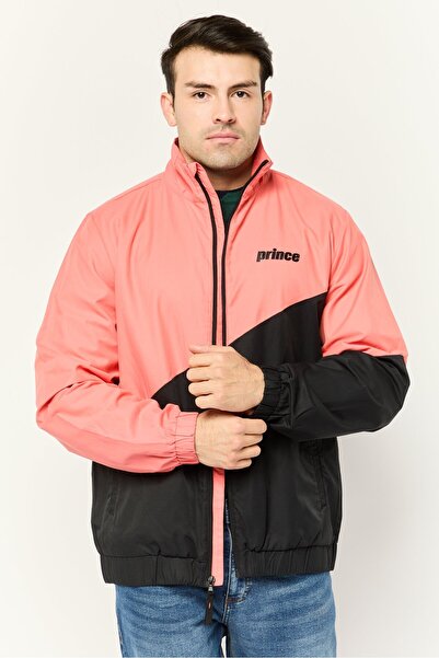 Prince جاكيت رجالي مقاوم للرياح بلونين، لون وردي قديم