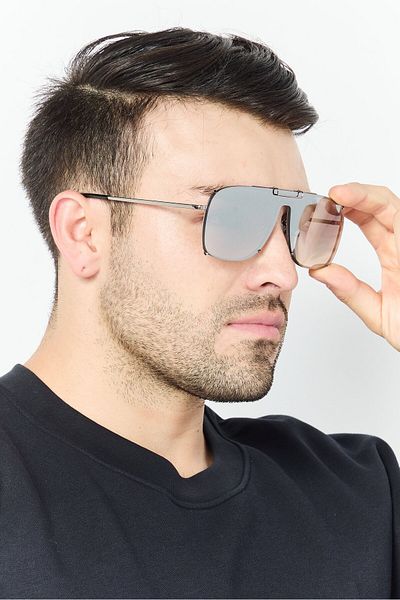 Guess Men GF0240 Square Sunglasses, Dark Grey