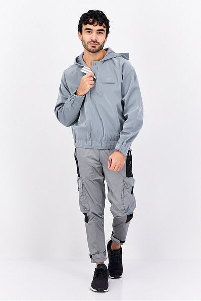 adidas Men Sportswear Fit Long Sleeve Outdoor Jacket, Grey
