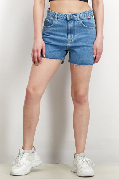 Don't Call Me Jennyfer Women High Waist Denim Shorts, Blue