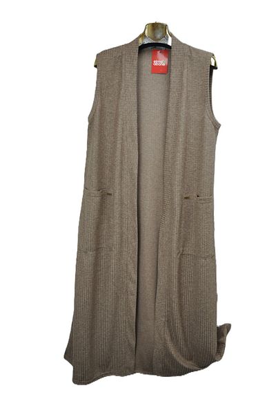 elma abone New Season Knitted Long Vest