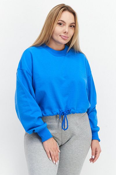 Calvin Klein Women Crew Neck Long Sleeve Embroidered Logo Sweatshirt, Blue
