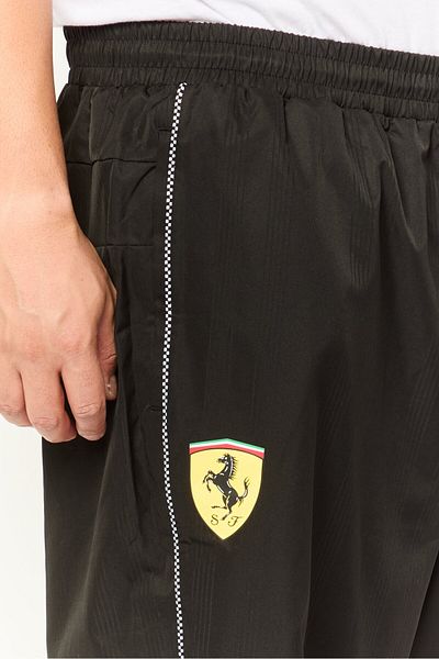 Puma Men Sportswear Fit Track Pants, Black/Red