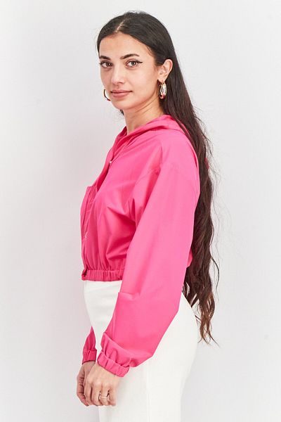 Heroine Sport Women Sportswear Fit Hooded Long Sleeve Outdoor Hoodies, Shocking Pink