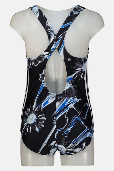 adidas Women Plus Size Graphic Print One Piece Swimwear, Black