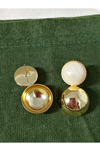 mos&more Gold İnci Şık Trend Kadın Küpe