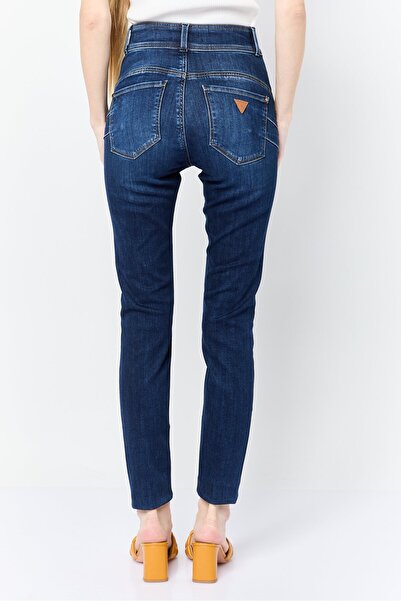 Guess Women Skinny Fit High Waist Washed Denim Jeans, Blue
