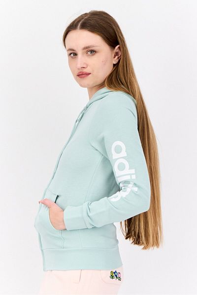 adidas Women Sportswear Fit Long Sleeves Outdoor Hoodies, Spring Green