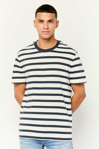 Esprit Men Crew Neck Short Sleeve Yarn Dye T-shirt, Multicolor