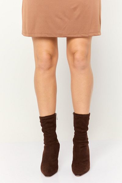 Steve Madden Women Zipper Closure Mid Calf-Length Boots, Dark Brown