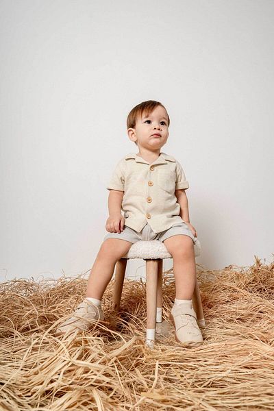 bombe Baby Boy Child Natural Cotton 2 Piece Set First Ben Trend Fashion Bottom Top Set