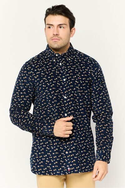 Tommy Hilfiger Men Slim Fit Floral Print Long Sleeves Casual Shirt, Multicolor