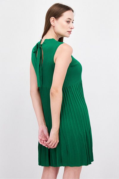 Esprit Women Pleated Mini Dress, Green