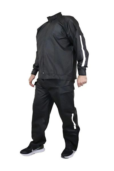 gelirr Raincoat Suit (Gardener Type Suspender Trousers and Coat) - Black
