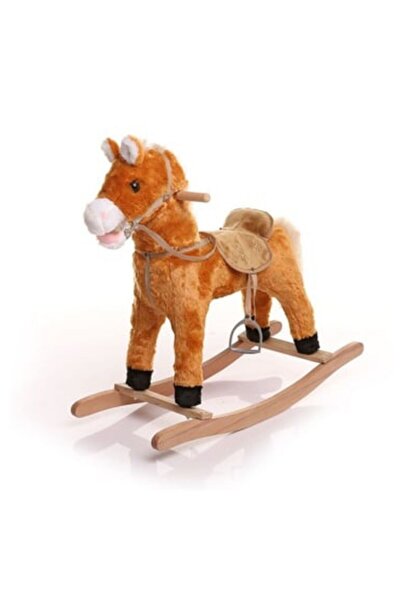 Dolly Sallanan At Müzikli Ahşap Ayaklı 65cm - Çocuklar İçin Yumuşak ve Güvenli Eğlence