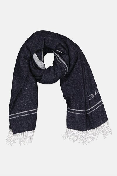 Gant وشاح نسائي مغسول 130 × 180 سم، أزرق داكن