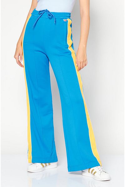 Diesel Women Regular Fit Drawstring Stretchable Brand Logo Joggers, Blue
