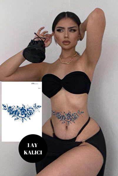TAKIŞTIR Çicek Figürlü 12 Saat Sonra Kararan Geçici Dövme Tattoo