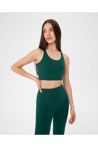 Ayma Active Green Organic Cotton Active Swimming Bra with Chest Pad