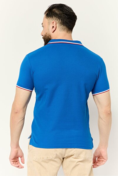 NORTHLAND Men Regular Fit Embroidered Short Sleeves Polo Shirt, Blue