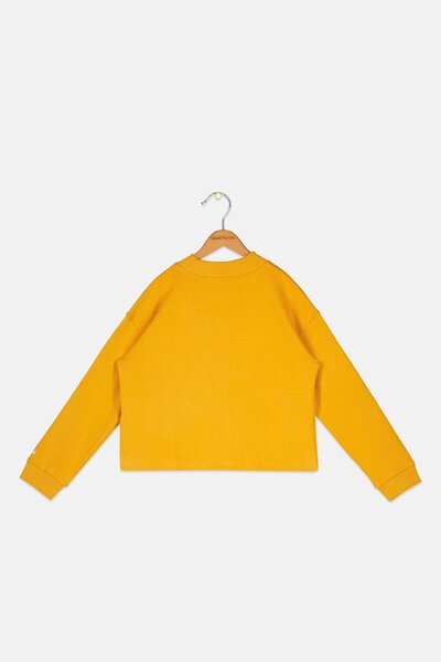 Pepe Jeans Kids Girl Brand Logo Sweatshirt, Yellow