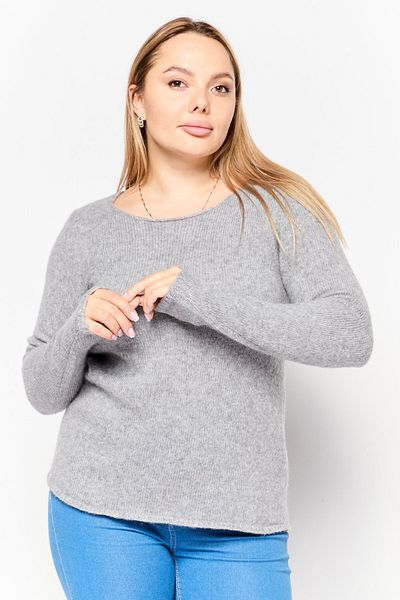 Hugo Boss Women Round Neck Textured Sweater, Grey