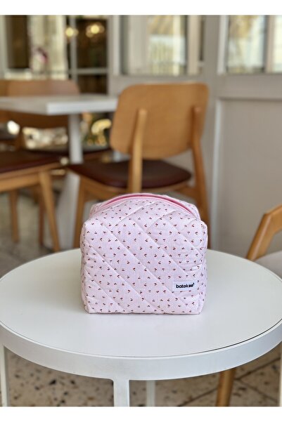 Batekso Crispy Cherry Patterned Makeup Bag - Super Size