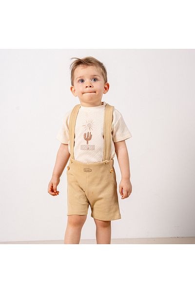Momercy Baby Boy Summer Salopet Suit with Shorts