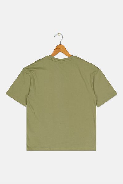 PEANUTS Kids Boy Crew Neck Short Sleeves Graphic Print T-shirt, Olive