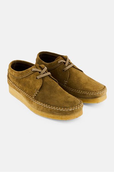 CLARKS Men Lace Up Casual Shoes, Dark Olive