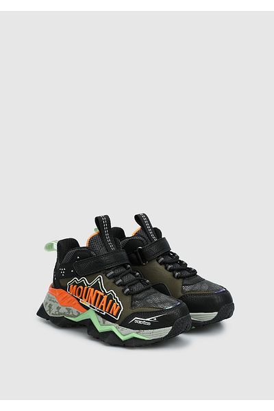 pepino Fk24 1846 Black Orange Children's Casual Shoes Fk24-1846-Black-Orange Colored