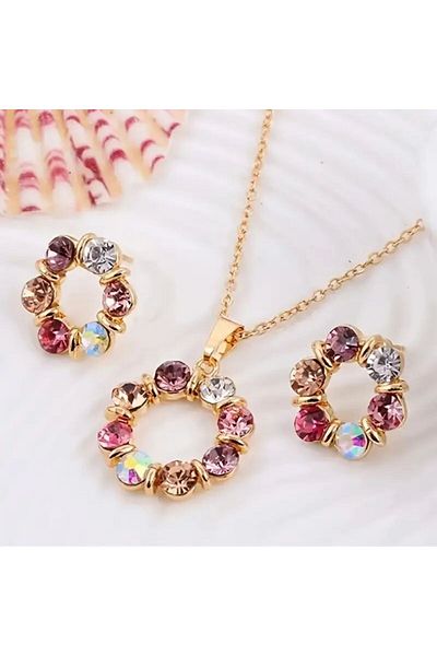 ByLily Floral Stylish Necklace and Earrings Set