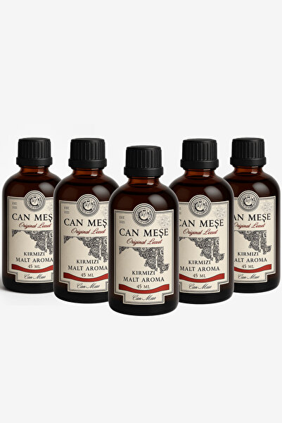 Can Meşe 5 Adet Tek Kullanımlık Kırmızı Malt Aroma - Orijinal Lezzet - 5x45ml (HER BİRİ 1 LİTREYE UYUMLUDUR)